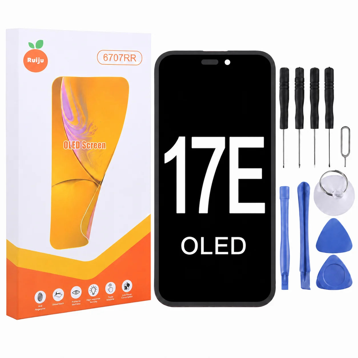 RJ Flexible Soft OLED Display for Iphone 12 13 14 15 16 Pro Max Plus Screen Touch Digitizer Assembly