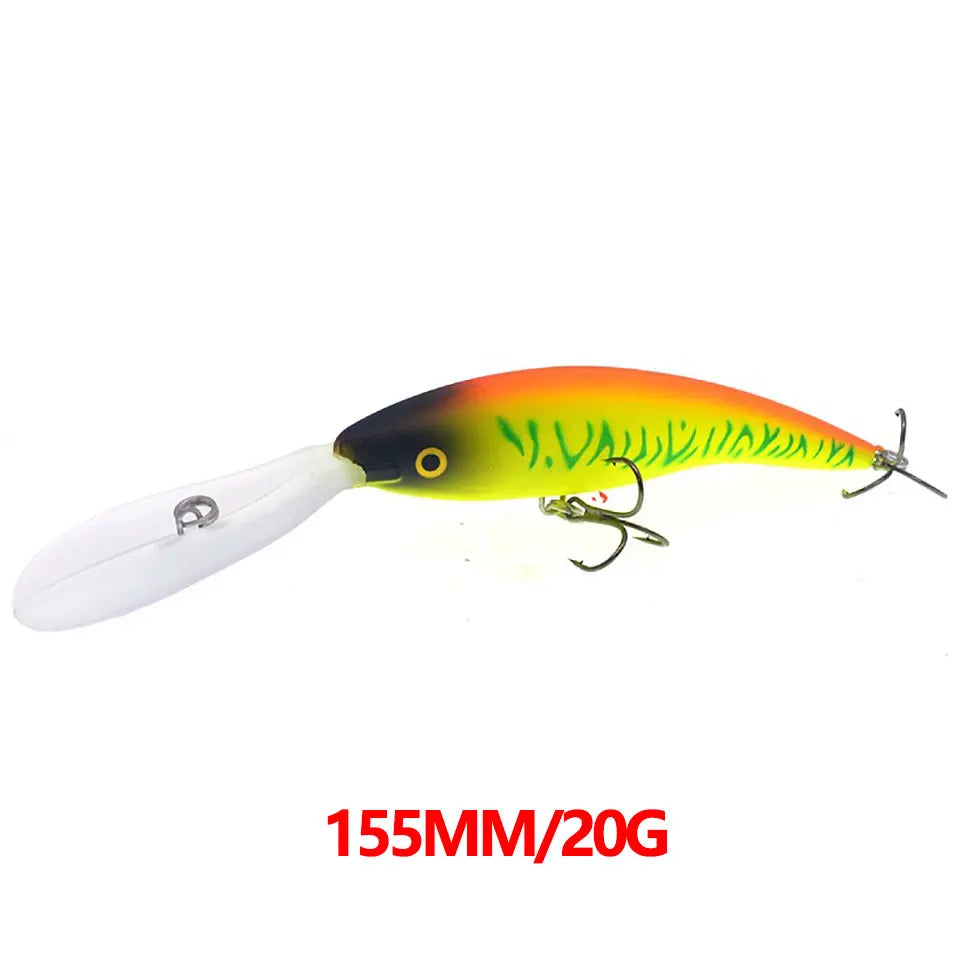 1PCS 14/20G 135/155MM Minnow Fishing Lure Wobbler Artificial Bionic Fish Swimbait Deep Tail Dancer Super Diving Hard Bait