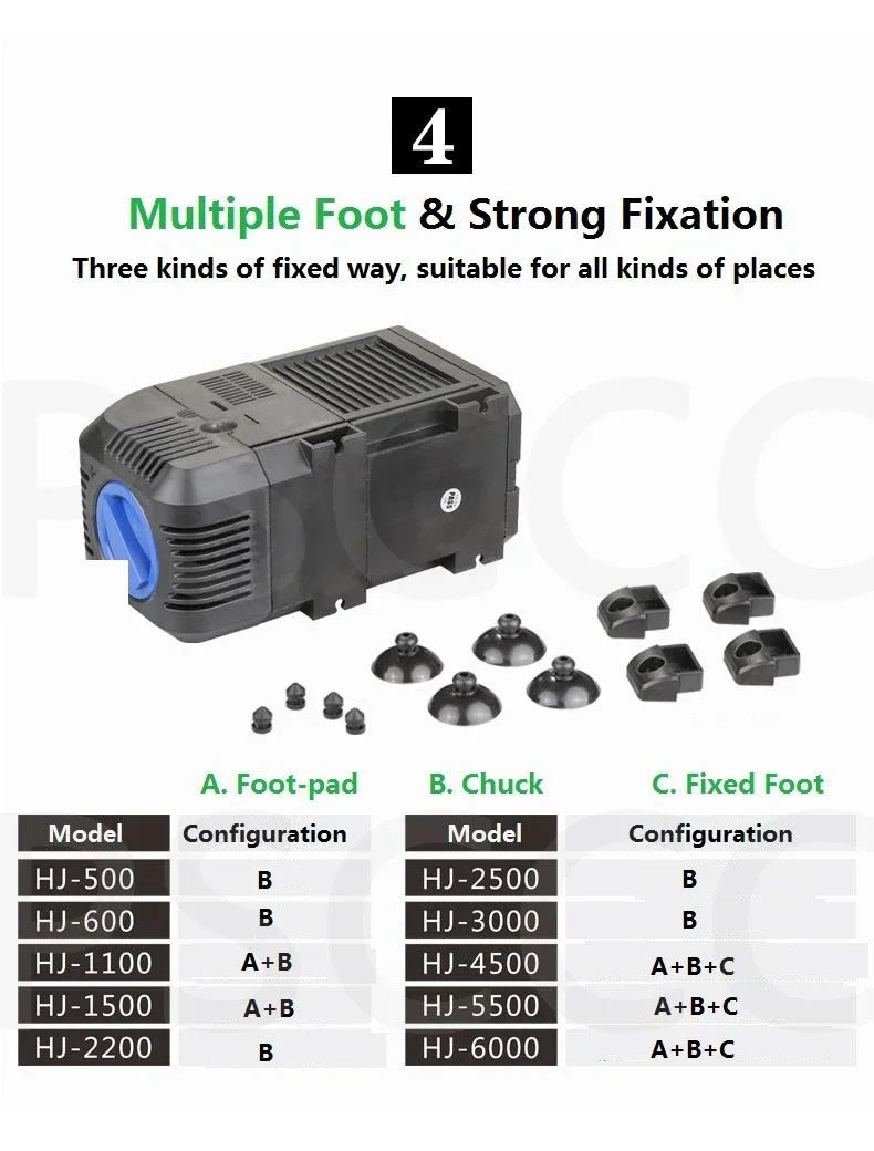 SUNSUN HJ-500 HJ-600 HJ-1100 HJ-1500 HJ-2200 HJ-2500 HJ-3000 Aquarium Fish Turtle Tank Water Pump 220v