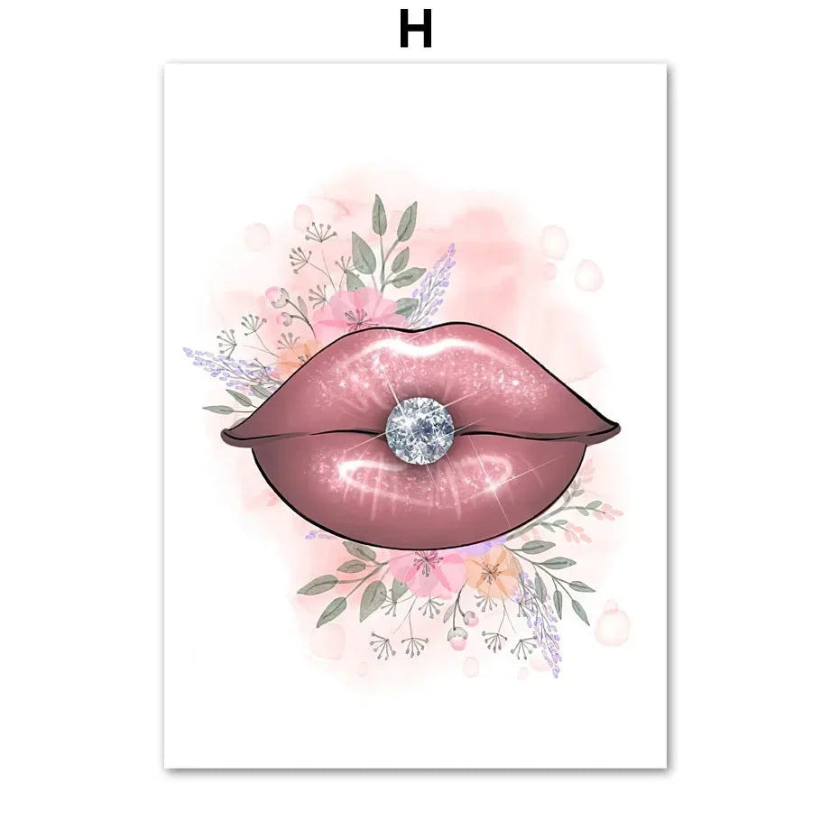 Makeup Beauty Nails Wall Art Print Eyebrow Lips Lipstick Lashes Canvas Painting Nordic Poster Bar Fashion Party Room Home Decor