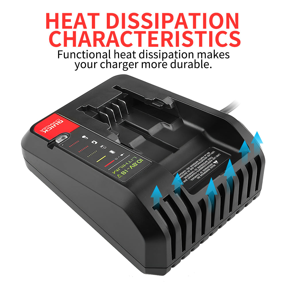 EU Plug 18V Replacement Lithium Battery Charger for Black and Decker PORTER CABLE Stanley Lithium Battery Charger 2A 10.8-20V
