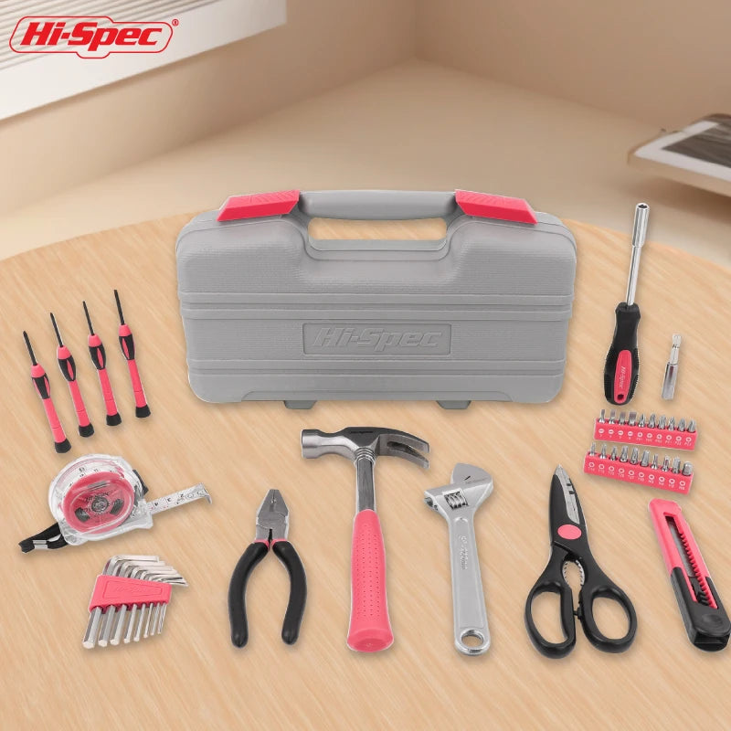 Hi-Spec Pink 3.6V Electric Screwdriver Rechargable Cordless Screwdriver Small Screw Gun USB Charge Powerful Electric Screwdriver