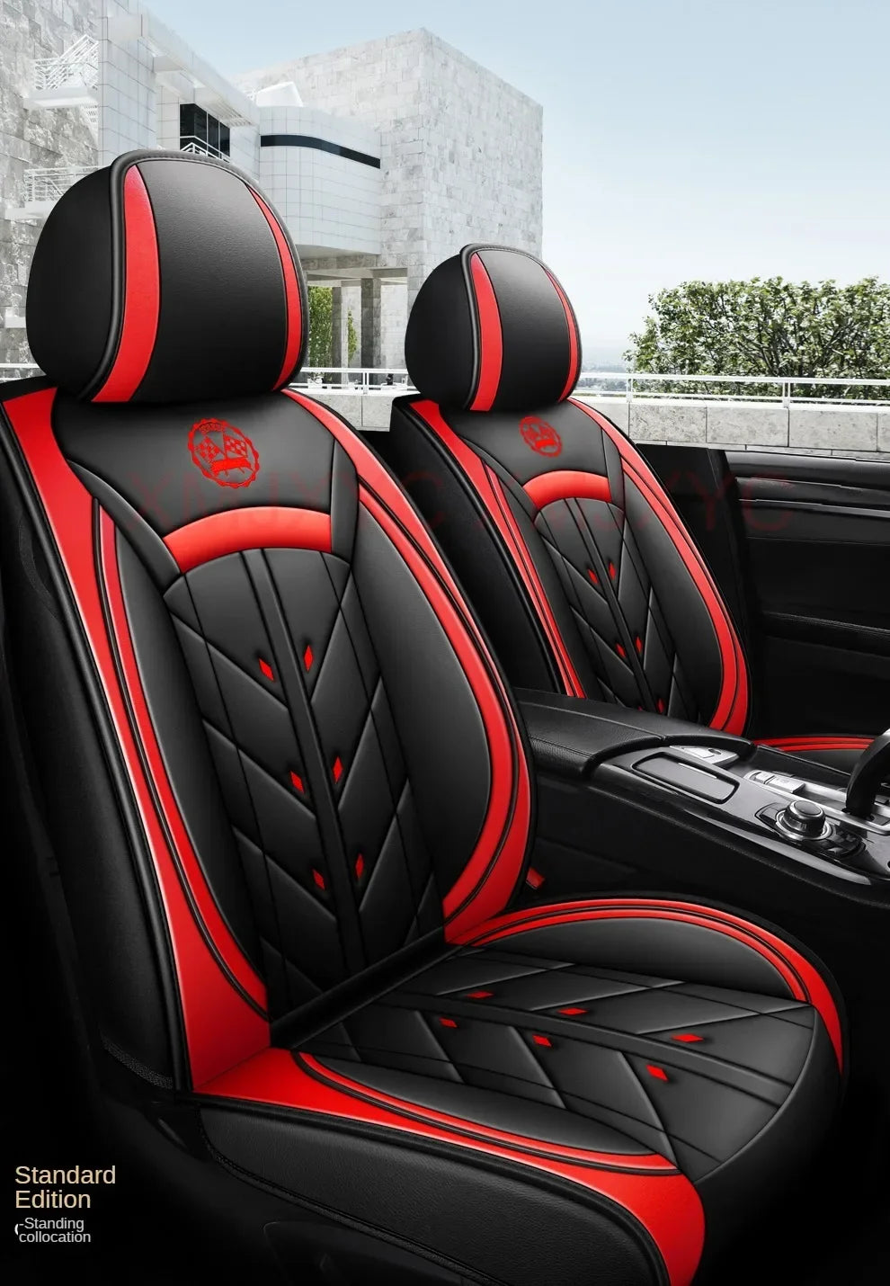 Universal Style Full Coverage Car Seat Cover for Ford Focus Mk4 Audi A6 4F W211 Skoda Kodiaq Clio 4 Car Accessories Pu Leather