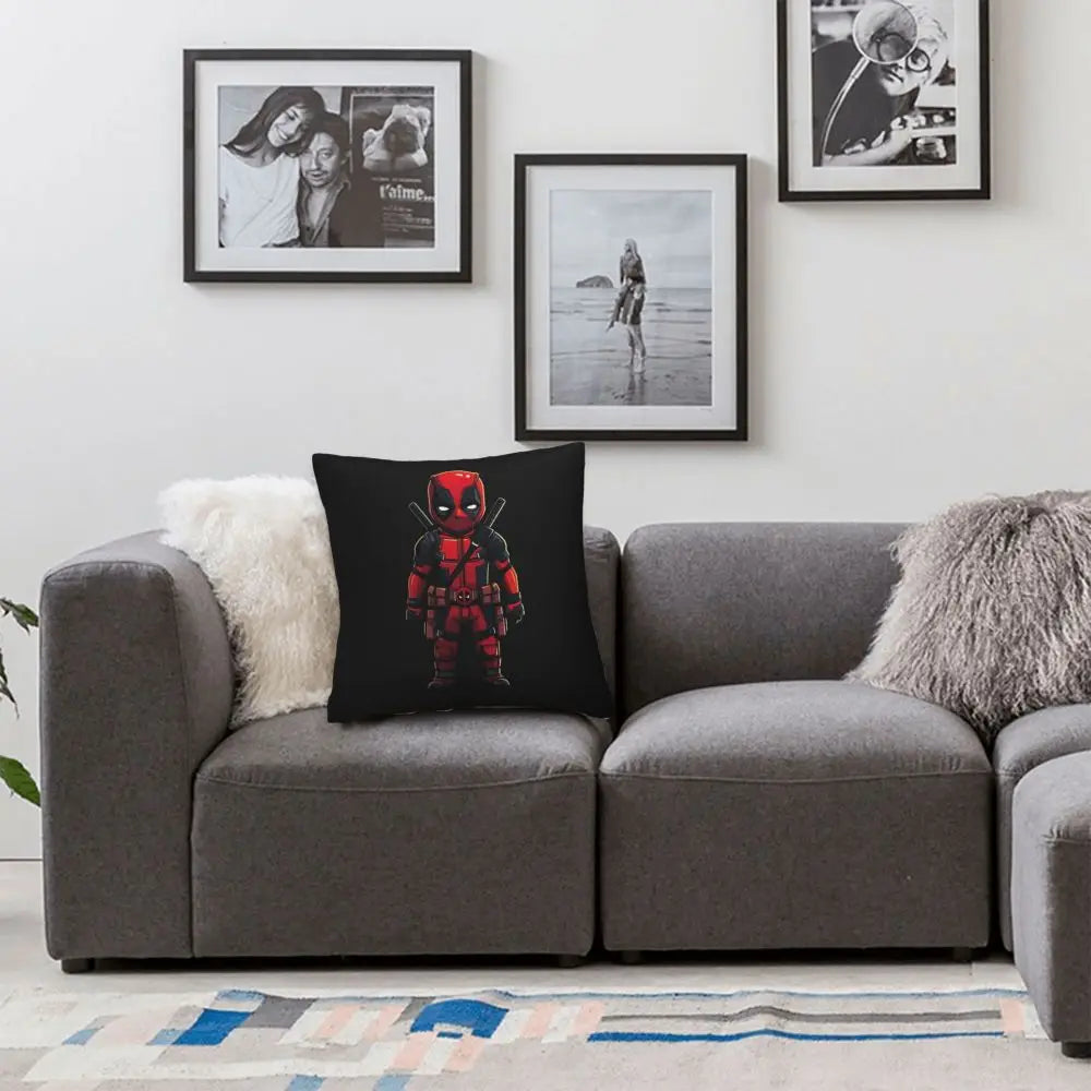Custom Deadpool Wolverine Cartoon Manga Cushion Cover Soft Cute Pillows