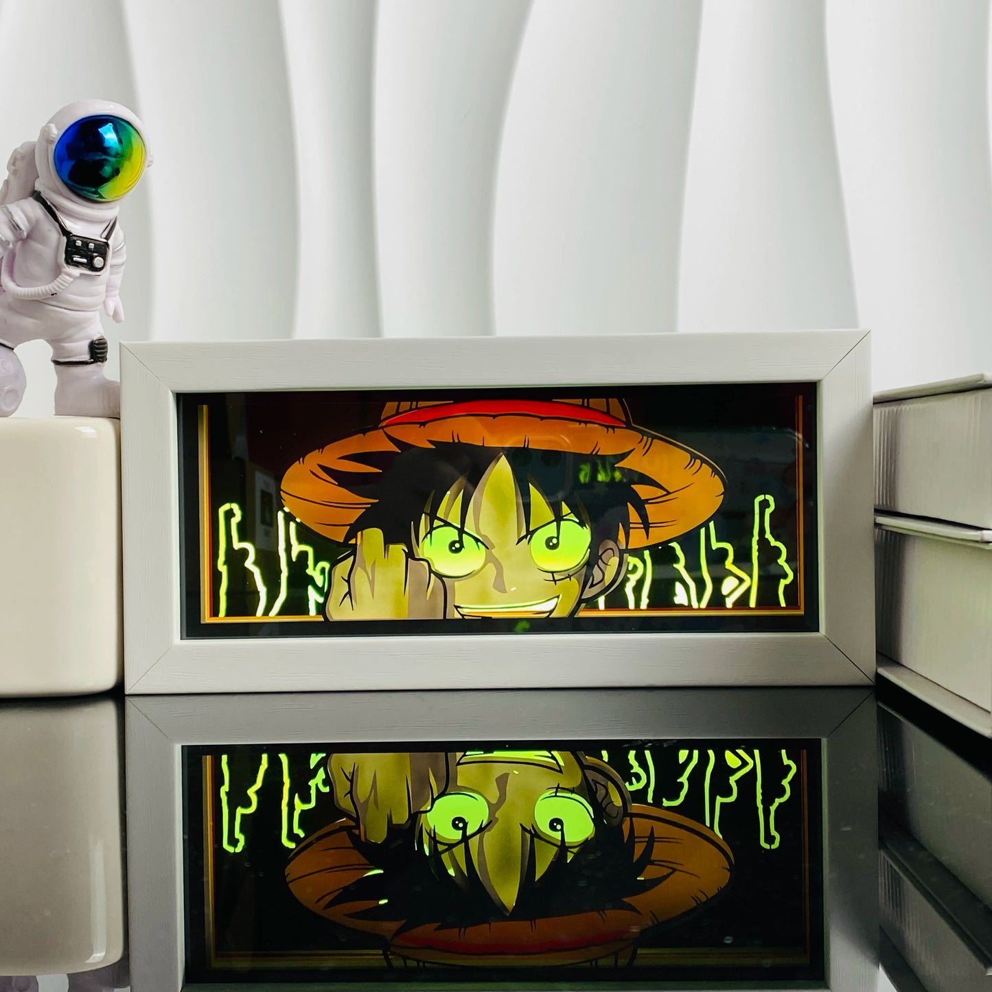 Anime Light Box Paper Cut Shadow Lightbox Wood Frame Nightlight for Child Bedroom Decor Led Night Light 3d Desk Lamp Gifts