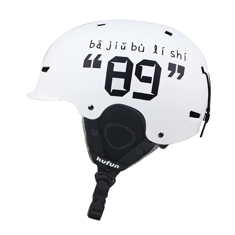 KUFUN Ski Helmet Earmuffs Winter Snow Sports Snowboard Skateboard Skating Cute Animal Lady Men Adult Kids Winter Safety Children