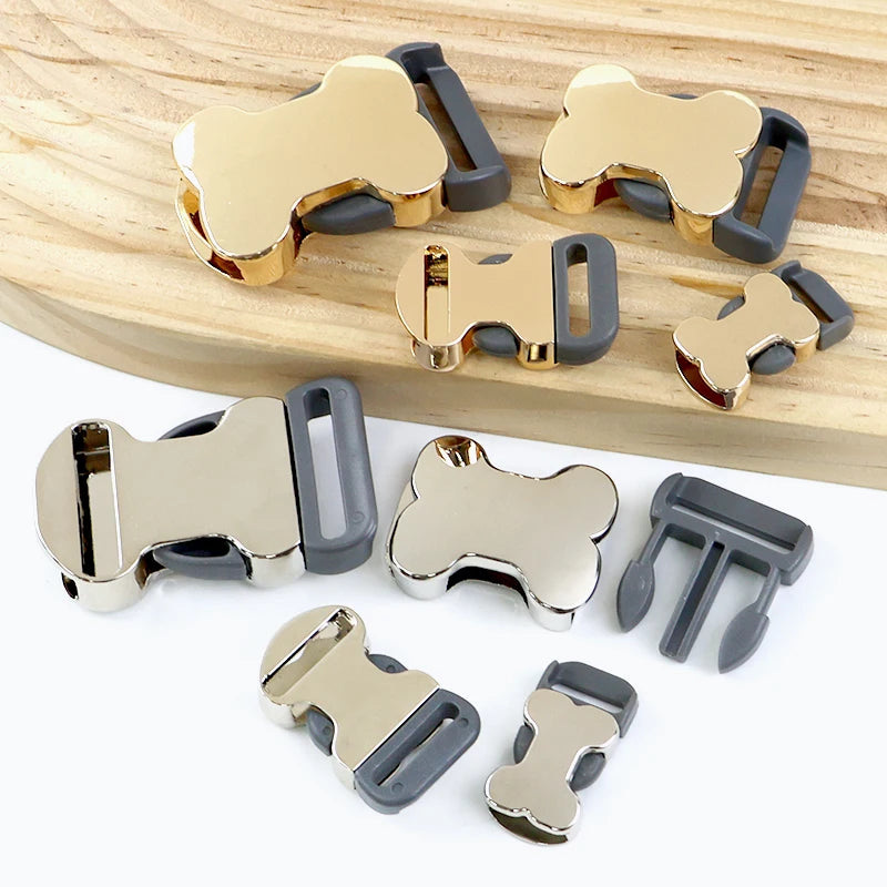 5/10Pcs 10-25mm Quick Side Release Buckle Metal Bag Belt Buckles Bone Shape Dog Collar Backpack Luggage DIY Garment Accessories