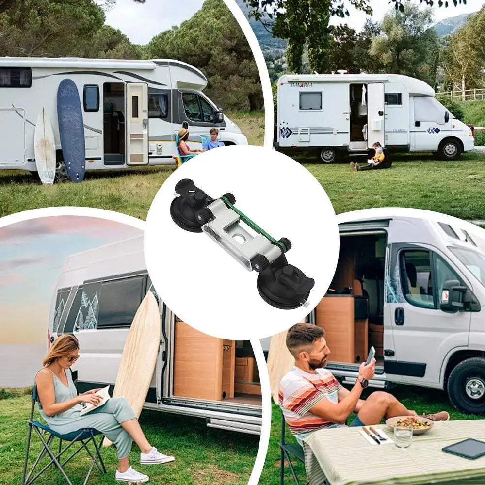 Heavy Duty Suction Cups RV Awning Fixed Support Bracket Rugged Construction RV Awning Accessories For Camping Traveling Car