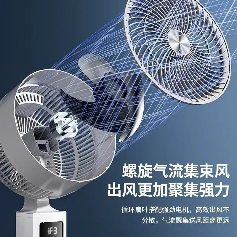 Electric Fan New  Floor-standing Household Vertical Silent Remote Control Large Wind Turbine Convection Fan Air Circulation Fan