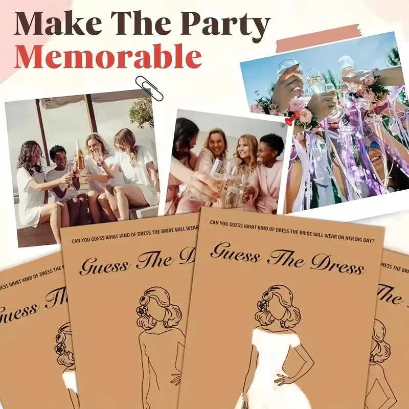 1 set of single party games, funny wedding guests, party decorations, guessing wedding dress games, card sets,wedding decoration