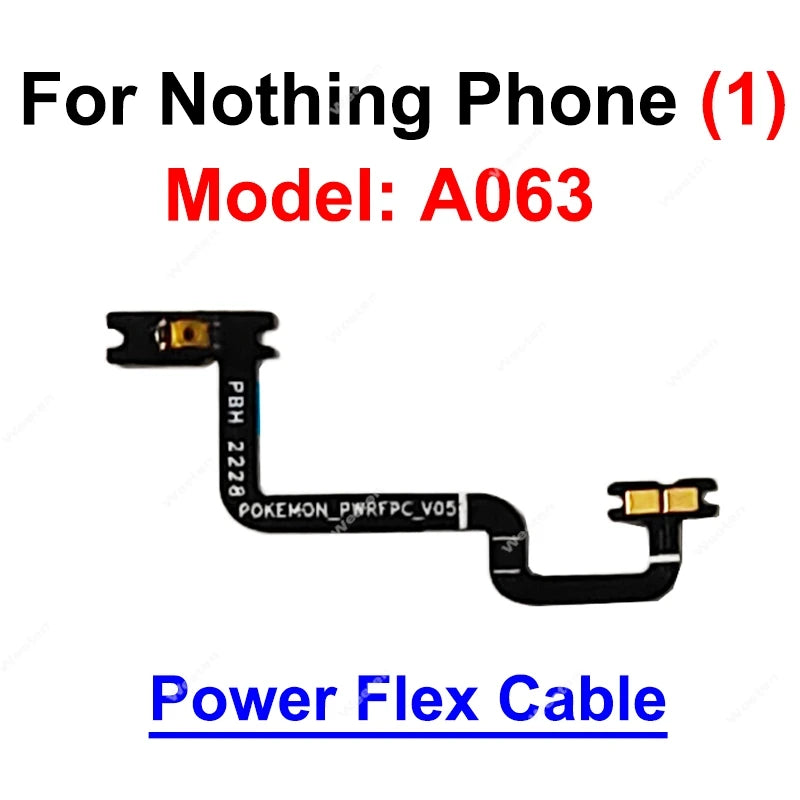 Power Volume Flex For Nothing Phone One 1 2 A063 A065 Side On OFF Power Volume Up Down Keys Flex Cable Repalcement