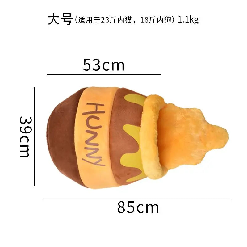 Autumn/Winter Trendy Honey Jar Cat House - Enclosed and Insulated Small Dog Kennel for All Seasons Pet Bed