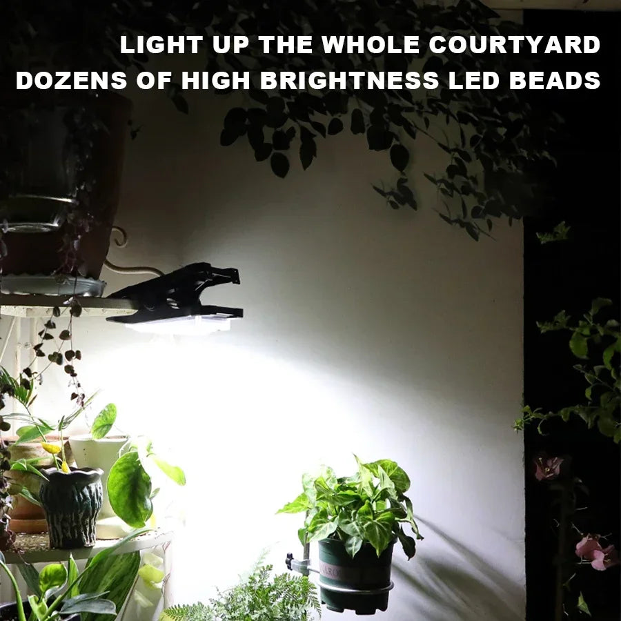 9900LM Solar Garden Outdoor Lights Clip Light Motion Sensor Waterproof Camping Lamp Rechargeable for Landscape Garden Decoration