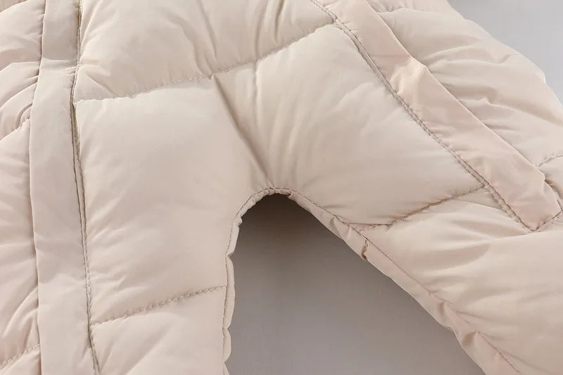 Baby ClothesChildren Clothing Boys and Girls Jumpsuits with Fleece and Cotton Jacket Outdoor Hugging Winter Cotton Clothe