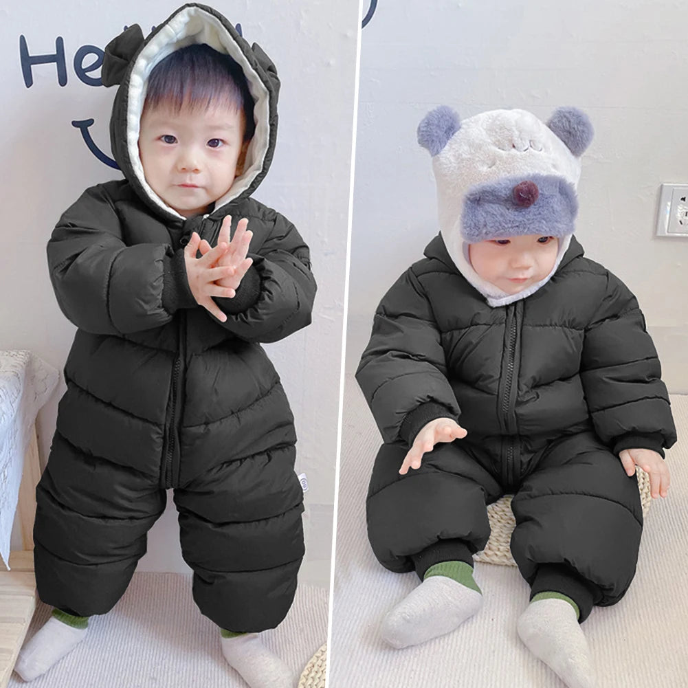 LPATTERN Toddlers Winter Romper,Hood Windproof Babies Jumpsuits,Infant Boys Overalls,Girls Sonwsuits,Warm Children's Outfits