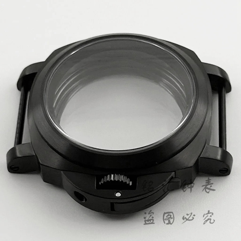 PVD Black NH35 40mm Sapphire Crystal Watch Case Stainless Steel with Handle Case for NH34 NH35 NH36 4R35 NH38 NH70 NH72 Movement