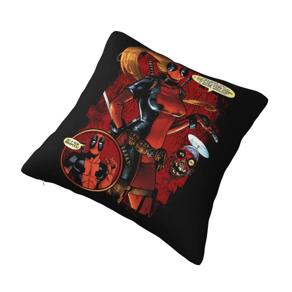 Custom Deadpool Wolverine Cartoon Manga Cushion Cover Soft Cute Pillows