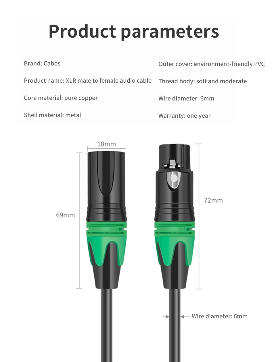 XLR Male to XLR Female Cable For Professional Recording Extension Line Balanced XLR Mixer Speaker Amplifier Live Microphone Line