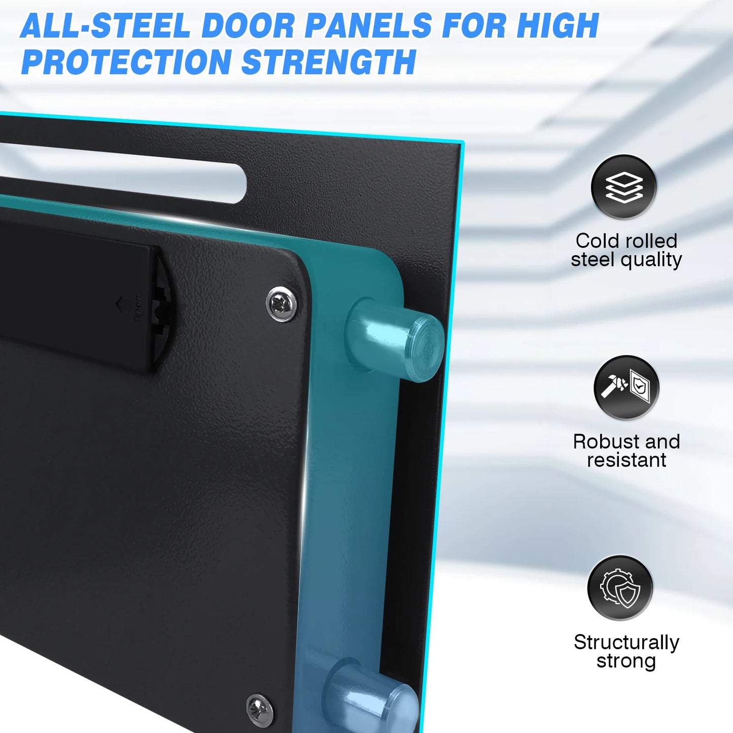 Fireproof Waterproof Home Safe 4.6L/8.5L/16LSafes Home Security Cash Box Cabinet Valuables Protection with Double Digital Keypad