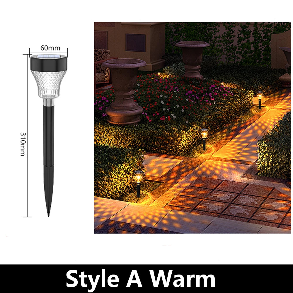 1/2/4PCS Solar Garden Light Lawn Light Home Outdoor Waterproof Decoration Yard Villa Garden Layout Plug Lamp Shadow Lamp