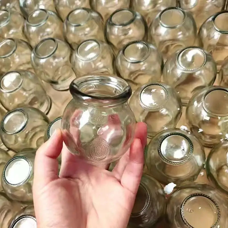 6/8/12pcs Thick Glass Cupping Beauty Can Chinese Traditional Healthcare Cupping Body Points Massage GuaSha Therapy gift fire rod