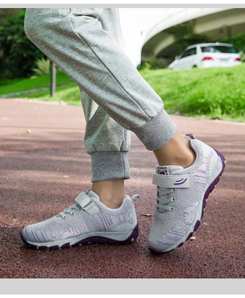 2024 Womens Dance Ladies Sport Shoes Breathable Walking Mesh Flat Shoes Woman White Sneakers Women Tenis Feminino Female Shoes