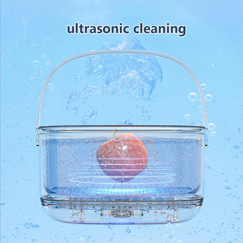 Ultrasound Electric Vegetable Washers Household Food Grains Purifie Basket Kitchen Gadgets for Tableware Bottles Home Appliance