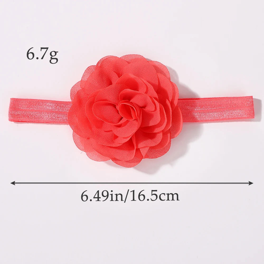 10Pcs Random Color Baby Sweet Flowers Headbands for Girls Newborn Knot Soft Elastic Hair Band Infant Headwear Hair Accessories