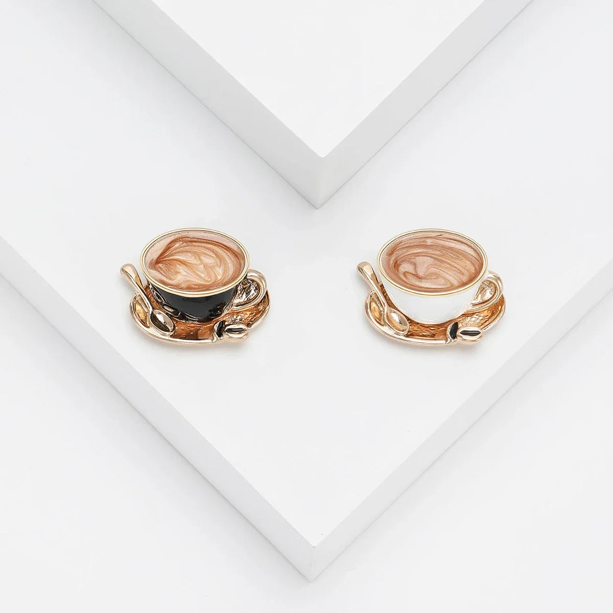 Enamel Coffee Brooches for Women Unisex Creative Cup Party Casual Brooch Pin Gifts
