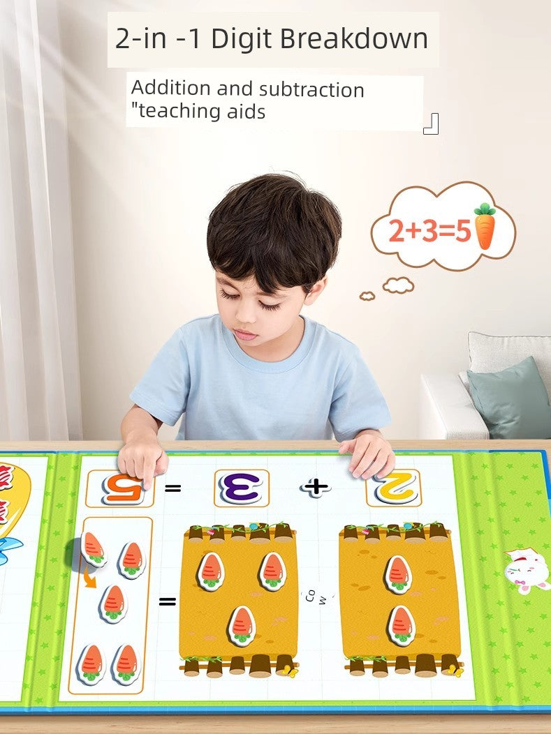 Kindergarten Mathematics Addition and Subtraction Teaching Aids Handy Gadget 10 Grid Number Less than 20 Kids Arithmetic Decomposition Enlightenment 0-10