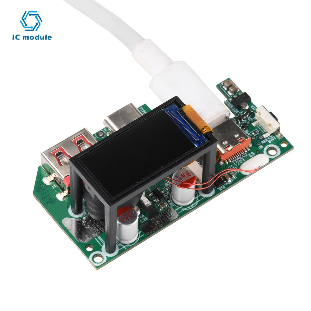 45W 2S 65W 3S Fast Charging Module with TFT Display PD QC Compatible DIY Power Bank Circuit Board for Portable Chargers