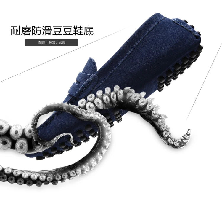 Men's Casual Fashion Genuine Leather Loafers Moccasins Slip-On Driving Shoes 38-50 Size Range Male Flats Comfort Footwear