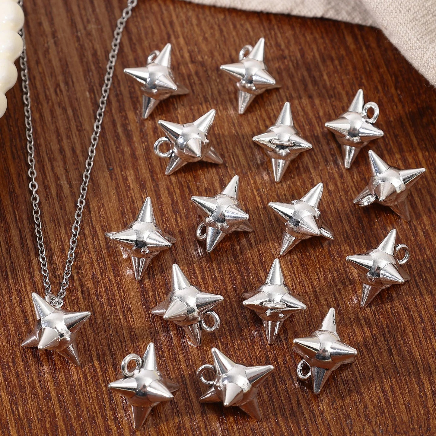 Punk Rock Aesthetic Spike Morning Star Rivet Dangle Charms Jewelry Making Gothic Spiky Ball Pendant Charms DIY Jewelry Findings