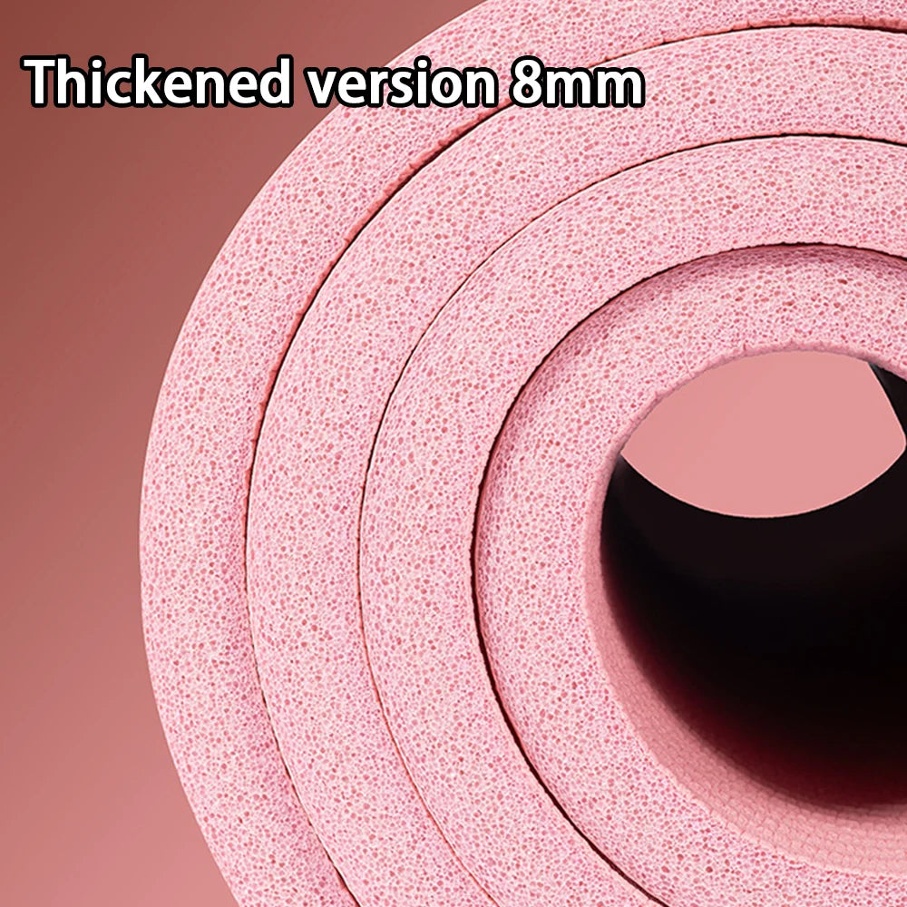 8mm NBR Yoga Mat for Beginners Anti-Slip Thickened Home Fitness Dance Sports Floor Mat Equipment