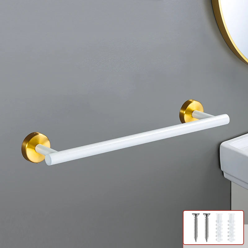 High quality 304 stainless steel bathroom accessory,single Towel bar,Towel rail, Towel holder Black Brush Gold