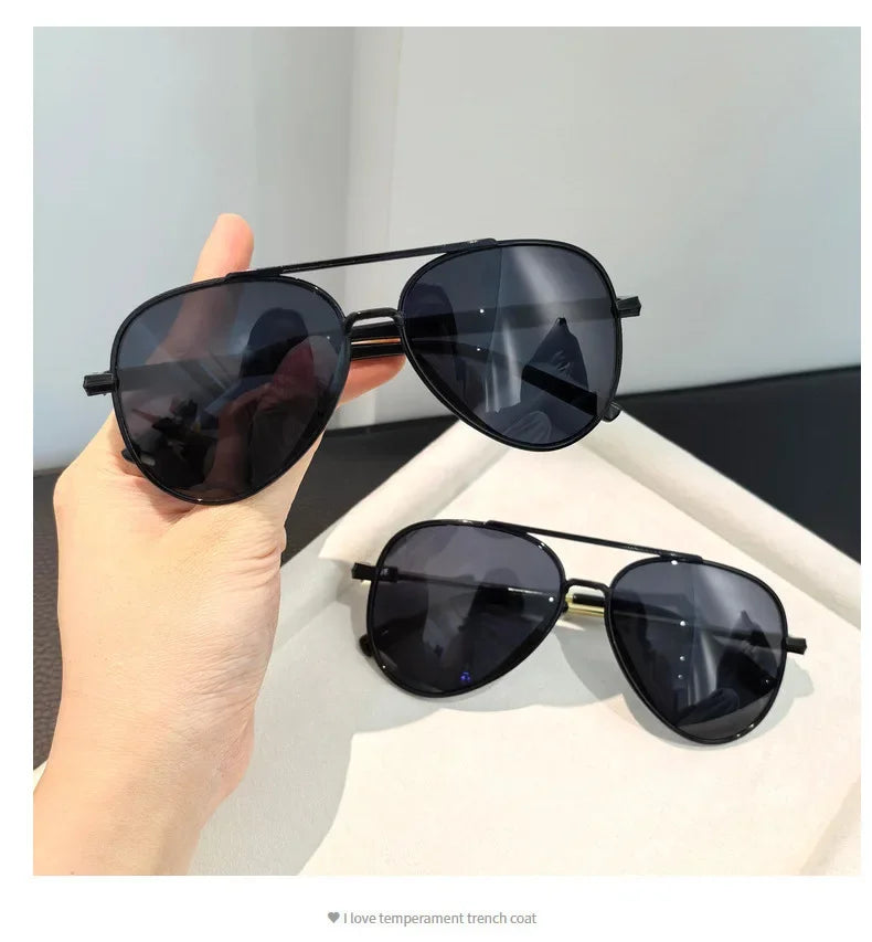 Classic Sunglass for Men Aviator Oversized Frame Outdoor Sports Anti-UV Driving Sunglasses Glasses UV400 Wome Eyewear