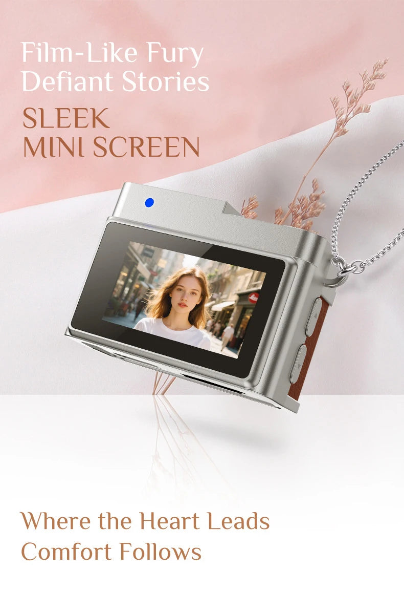 Pocket-Sized Retro Digital Camera, 1080P Mini Vlog Cam with Screen, Portable Camcorder for Kids, Teens, Travel, Sports & Gift