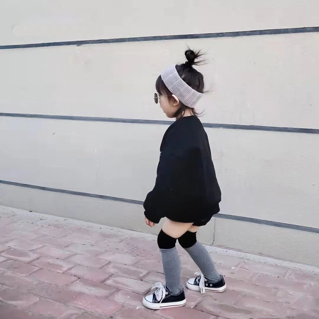 Fashion Baby Girl Boy Sweatshirt Infant Toddler Child Hoodie Fleece Casual Letter Print Top Outfit Baby Clothes 1-10Y