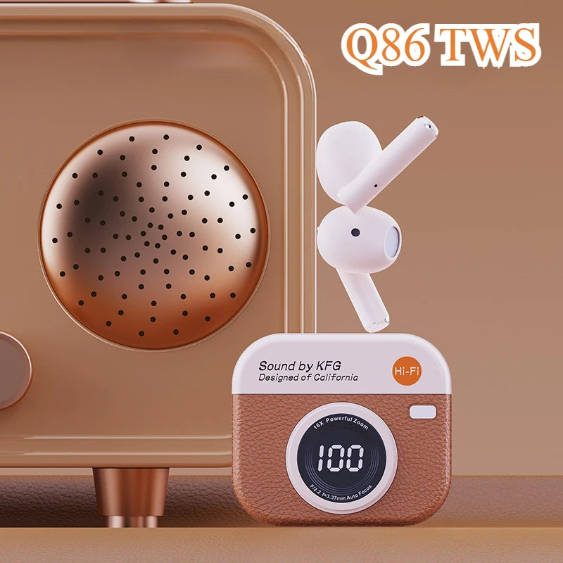 Q86 TWS Wireless Earphones Game Bluetooth Headphones with Microphone Noise Reduction High Fide Bass Earphones For xiaomi Headset