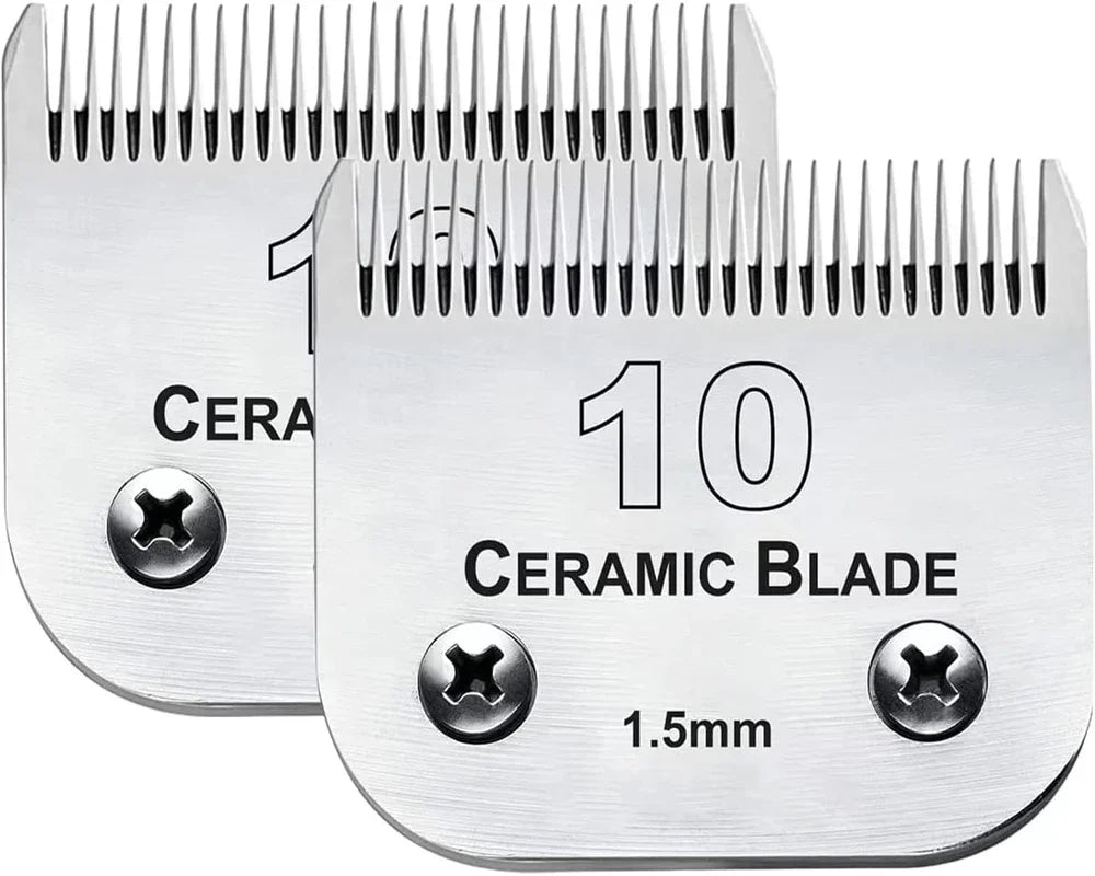 2PC Detachable Pet Clipper Replacement Ceramic Blades Compatible with many Andis /Oster A5/Wahl KM Series Dog Clipper Trimmer