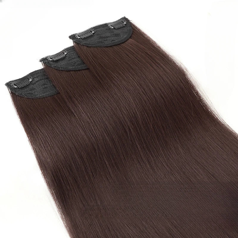 Wig Women's Long Hair Three-piece Seamless Wig Patch Straight Hair Extensions Invisible Artificial Hair Extensions Synthetic