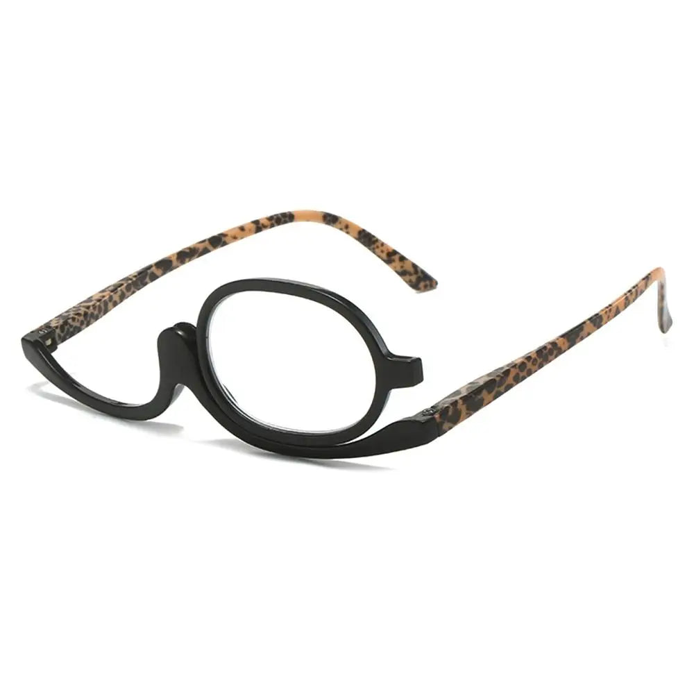 New Rotating Magnifying Makeup Reading Glasses For Women Folding Clamshell Cosmetic Presbyopic Glasses For Elder Unisex