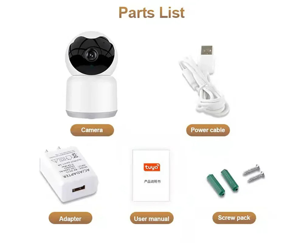 PEGATAH HD 1080P 3MP PTZ IP Camera Smart Home Baby Camera Tuya Wifi Cameras Two Way Audio Night Vision Wireless Indoor Camera