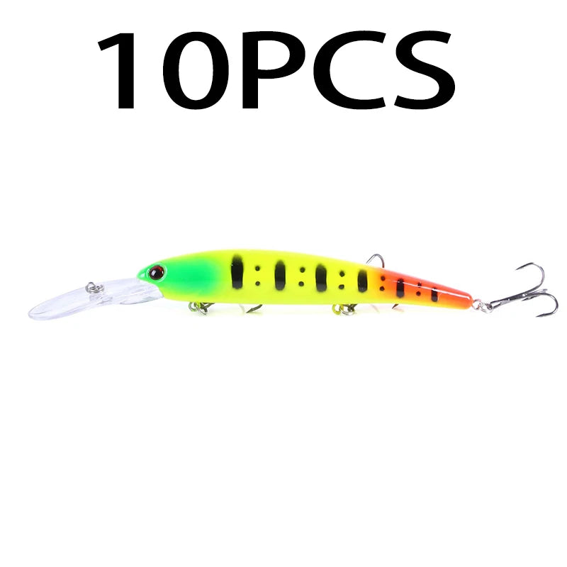 1pcs 16cm 20g Deep Diving Large Minnow Wobbler Lure Artificial Hard Bait Crankbait Bass Pike Perch Walleye Fishing Tackle