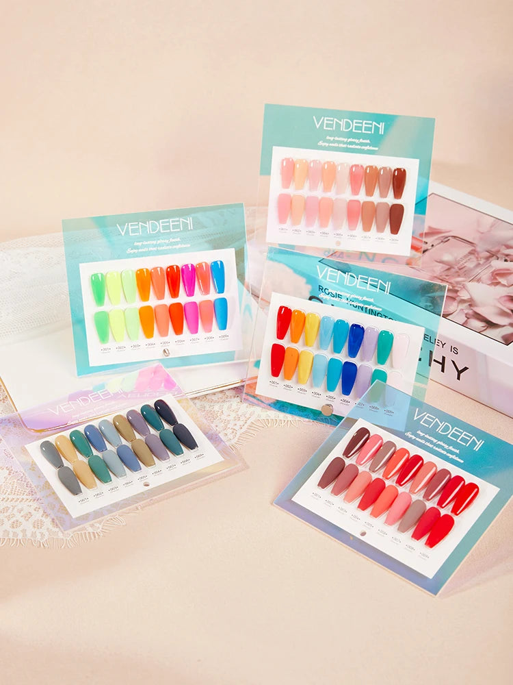 Vendeeni TPO HEMA Free 2025 Hot Sale High Quality 9-Color Nail Gel Polish Set Non-Toxic UV Gel Nail Art Kit for Nail Salon