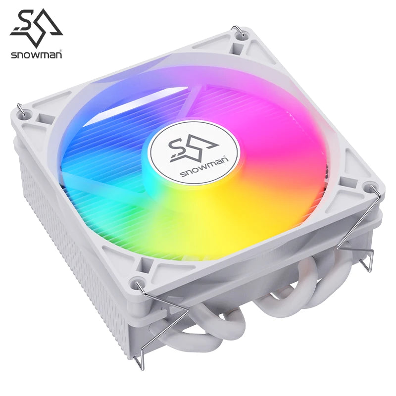 SNOWMAN MC45-4 ITX CPU Cooler Air 4 heat pipes cooling PC heat sink ARGB Fans PWM Intel LGA1851 1700 1200 1151 X99 2011 AM5 AM4