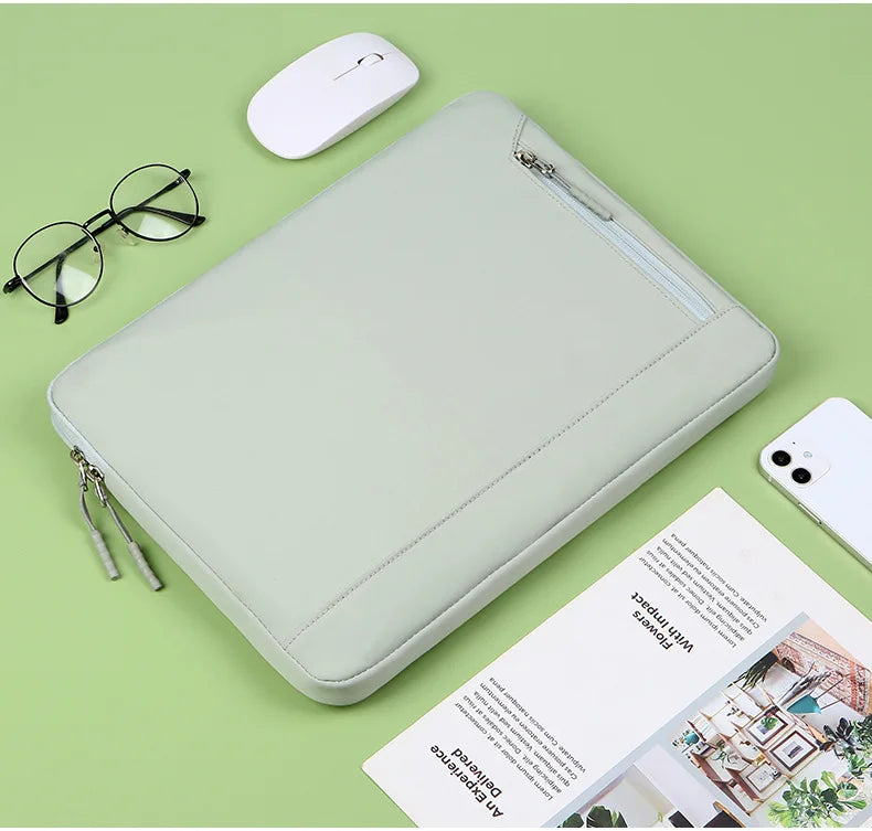 Solid Color Retro Style Business Laptop Bag for MacBook Air Pro 13 15 13.3 14 15.6 Inch Notebook Simple Fashion Computer Case