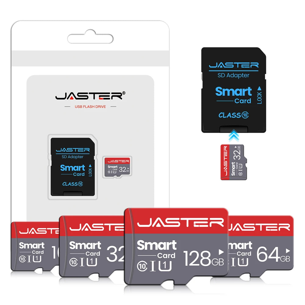 JASTER High Speed Mini SD Memory Card 256GB Class 10 Micro TF flash usb pen drive card 8GB 16GB 32GB 64GB 128GB for Smartphone