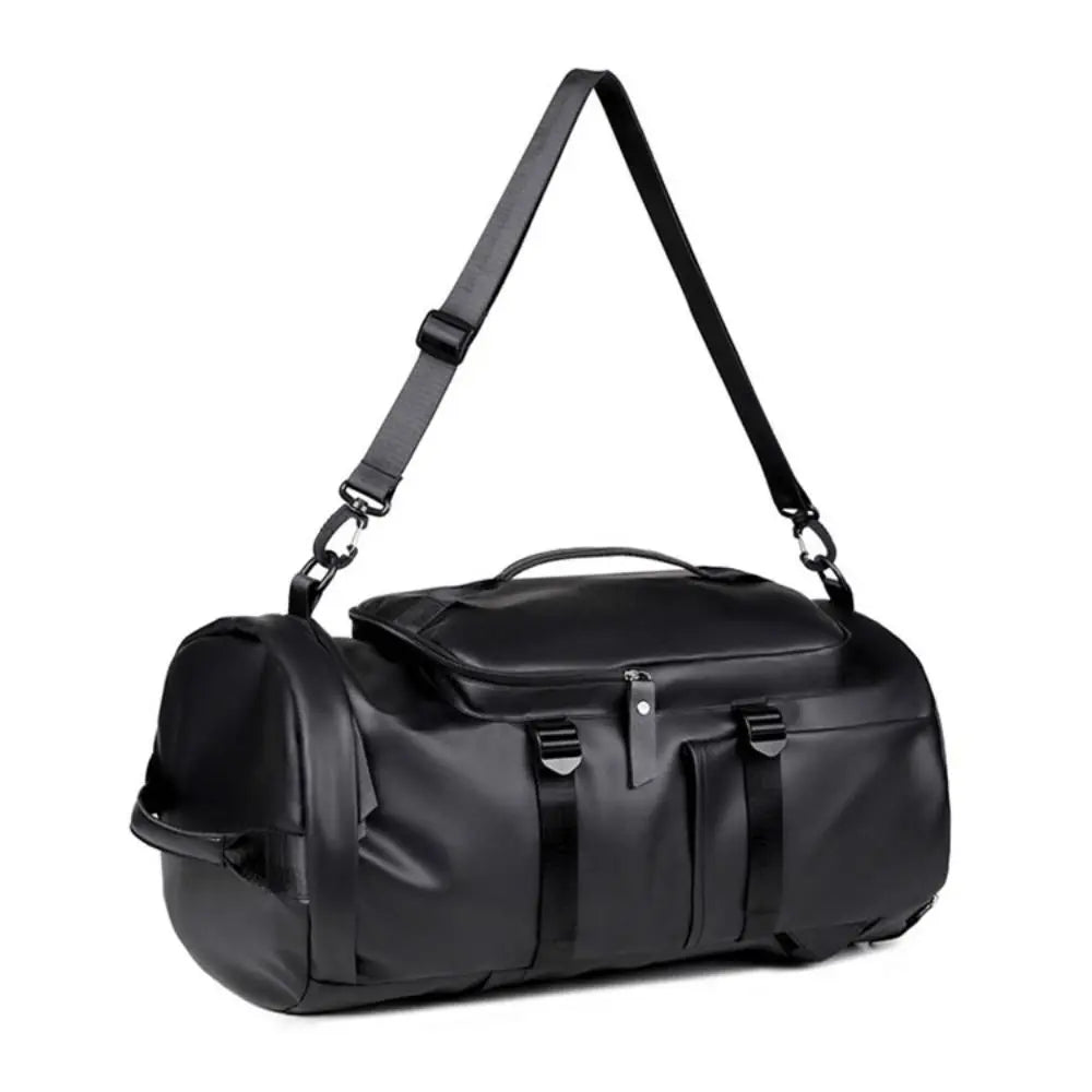 Large Capacity Sports Gym Bag Waterproof Multipurpose PU Leather Backpack Storage Pack Dry Wet Separation Travel Shoulder Bag