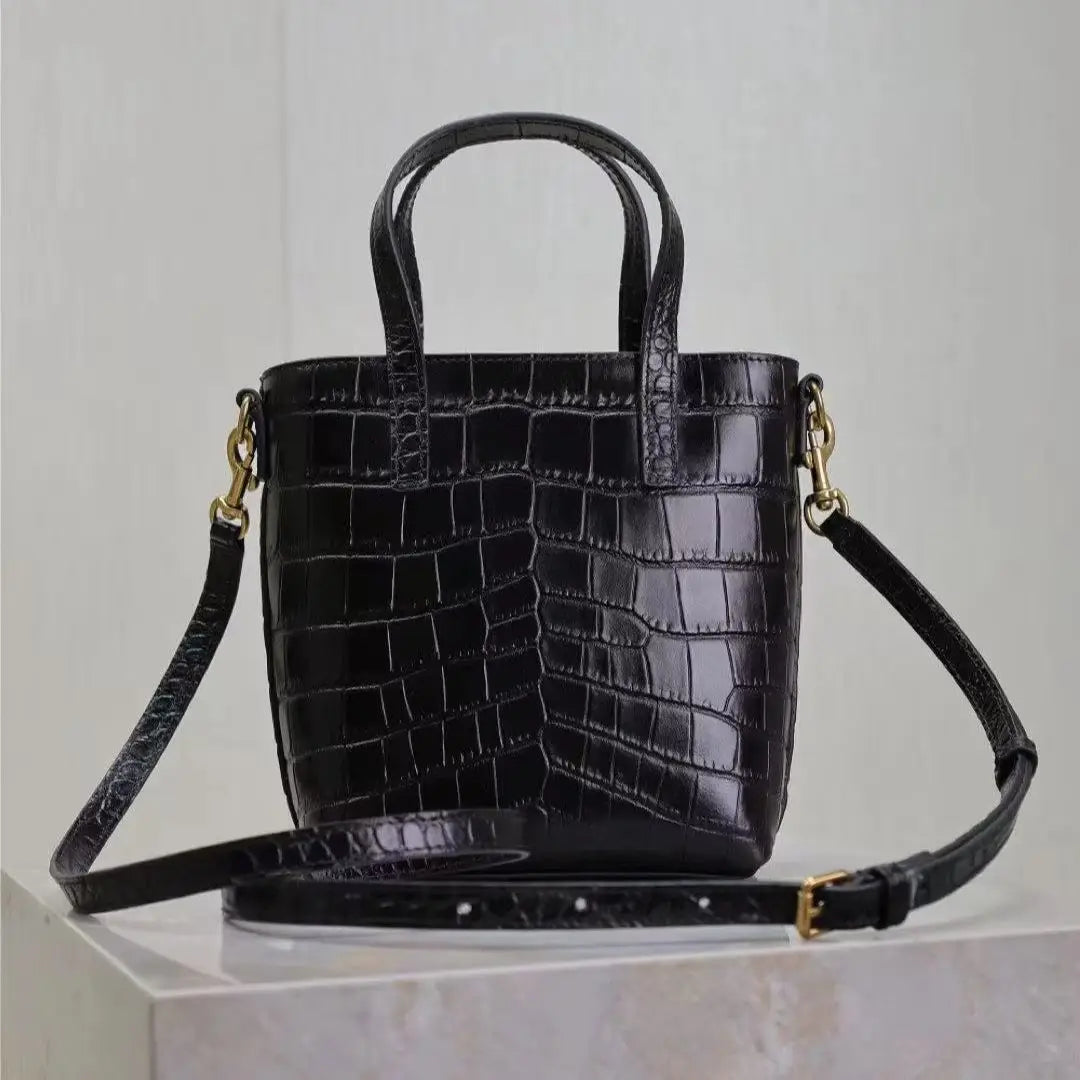 Designer Brand New High Quality First Layer Cowhide Hand Bill Shoulder Bag Women's Fashion Bucket Bag Crossbody